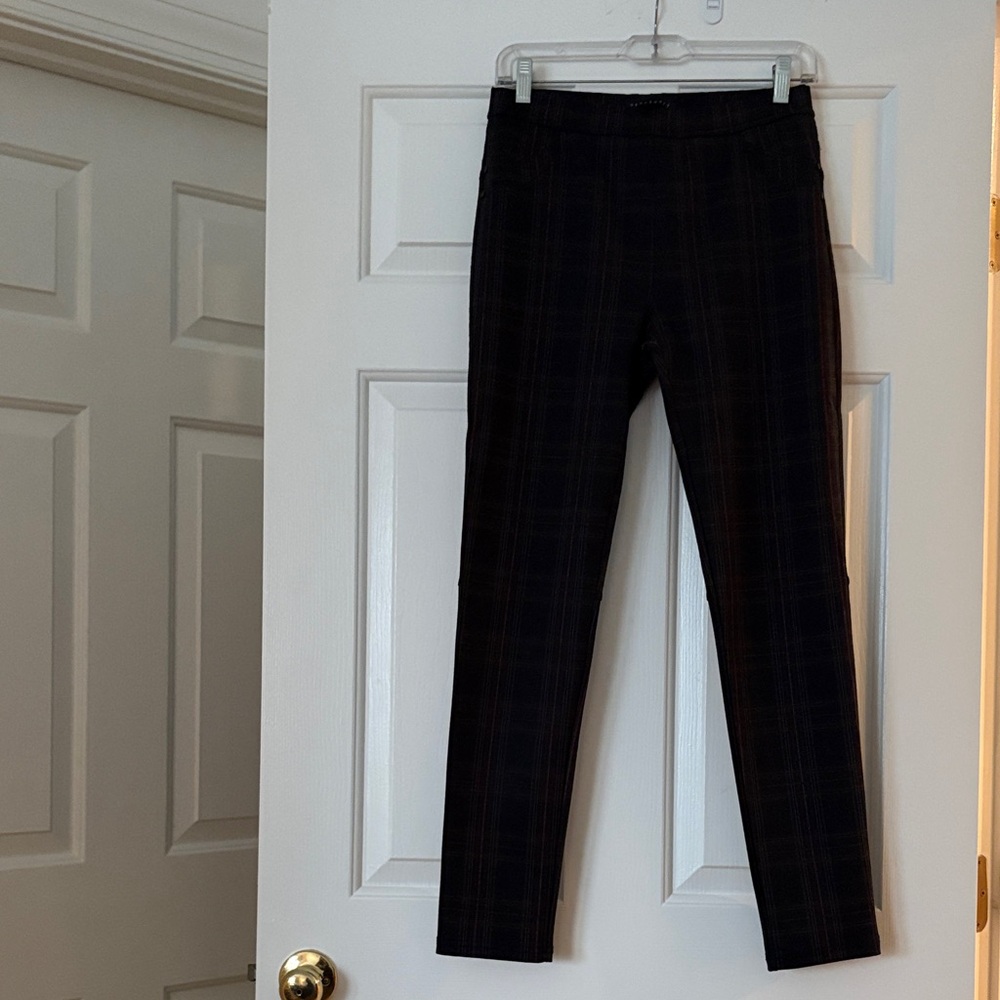 Sanctuary Black Plaid Stretch Leggings